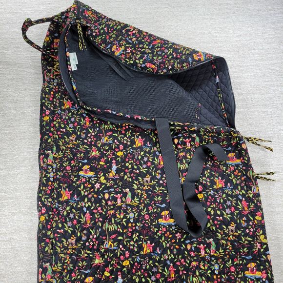 Vera Bradley Ming Garment Bag Black Quilted Floral Asian Travel Luggage Carry On - Picture 9 of 16